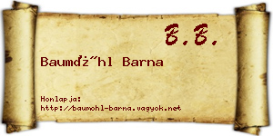 Baumöhl Barna névjegykártya